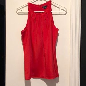 Theory red silk blouse tank